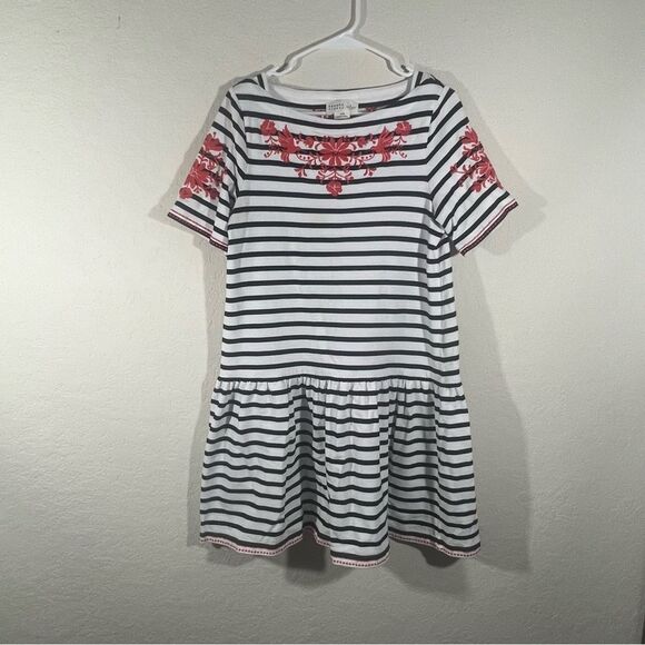 Kate Spade Striped Embroidered Shift Dress Woman’s Medium - Picture 9 of 9